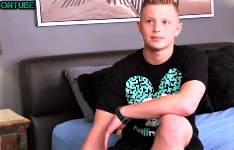 Solo masturbation of teen ginger military twink